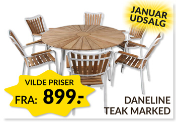 DANELINE TEAKMARKED - JANUARUDSALG